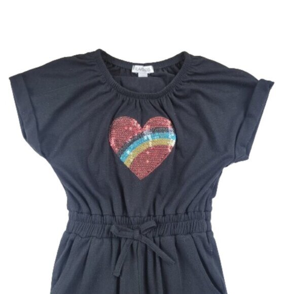 Flapdoodles Sequin Heart Jumpsuit Girls - Picture 4 of 10